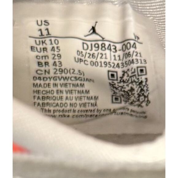 Good to Fair Men's Nike DJ9843-004 Air Jordan Delta 2 Sneakers Size 11 - Picture 8 of 8